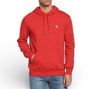 Original Penguin Sticker Pete Solid Fleece Lined Slim Fit Hoodie